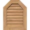 Ekena Millwork Octagonal Top Gable Vent Western Red Cedar Gable Vent w/Decorative Face Frame, 16"W x 36"H GVWOT16X3602SDUWR - alternate 1